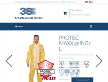 Tablet Screenshot of 3s-arbeitsschutz.de